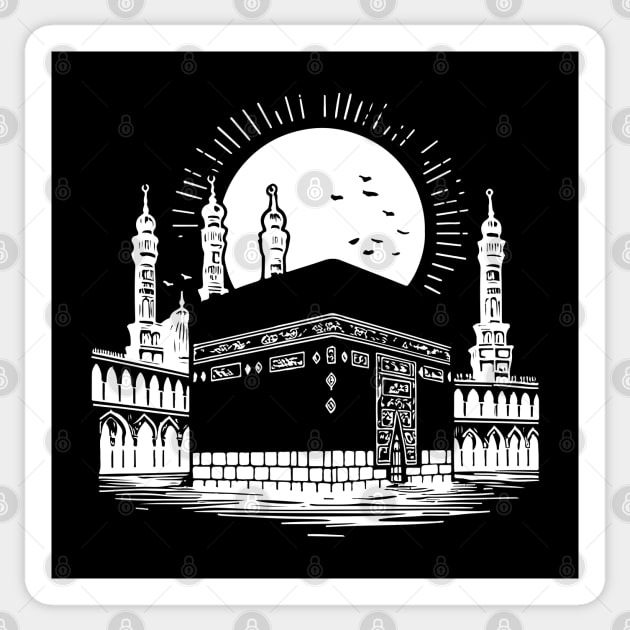 holy kaaba - mecca V3 Sticker by Yaydsign